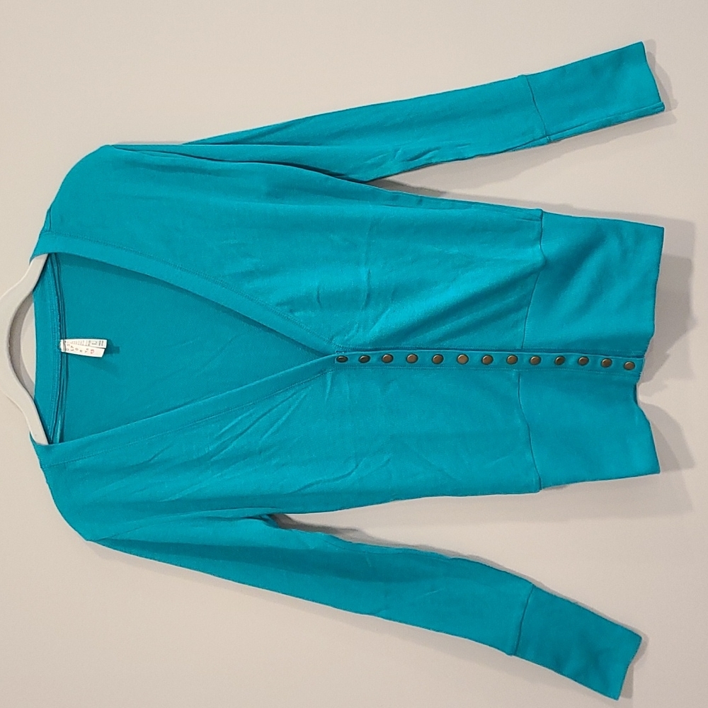 *NWOT* Teal Snap Front Cardigan